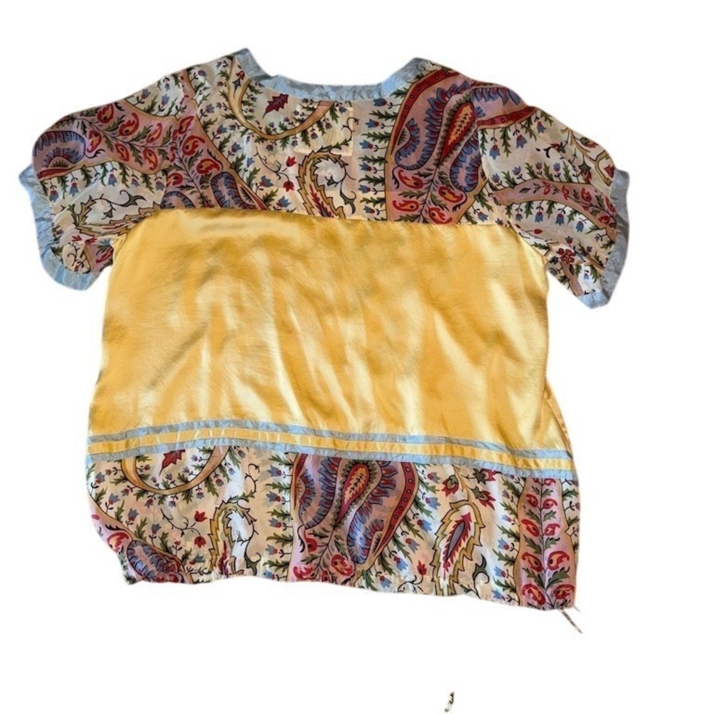 Johnny Was Blouse Womens Plus 2XL Multicolor Paisley Embroidered Side Tie boho - Picture 8 of 8